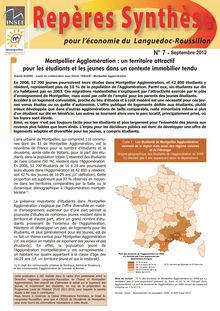 Montpellier Agglomération : un territoire attractif  pour les étudiants et les jeunes dans un contexte immobilier tendu