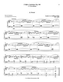 Partition , Verset (G major), L’Office Catholique, Op.148, Lefébure-Wély, Louis James Alfred