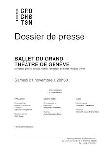 Dossier de presse -  Théâtre du Crochetan