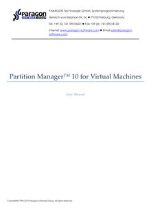 Partition Manager™ 10 for Virtual Machines