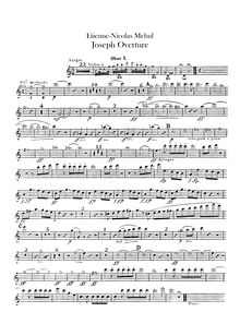 Partition hautbois 1, 2, Joseph / Joseph und seine Brüder, Opéra biblique en trois actes