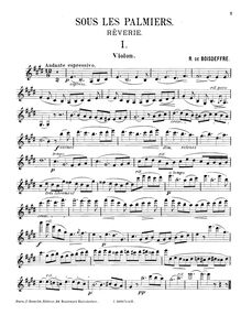 Partition de violon,  Orientale, Op.42, Boisdeffre, René de