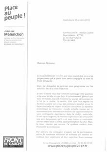 Réponse de J.L. Mélenchon au questionnaire d Attac