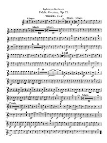 Partition trompette 1, 2 (C), Fidelio, Op.72, Leonore, oder Der Triumph der ehelichen Liebe