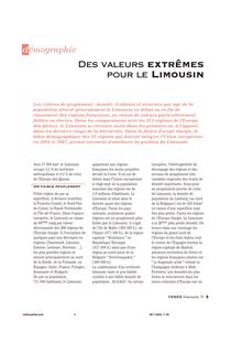 Des valeurs extrêmes pour le Limousin