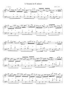 Partition complète, flûte Sonata en E minor, HWV 359b, E minor, Handel, George Frideric