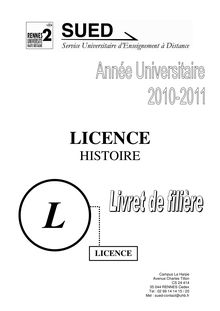 Histoire - LICENCE