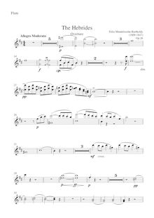 Partition flûtes 1/2, pour Hebrides, Op.26, Fingal s CaveLe Ebridi