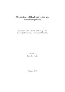 Mechanisms of B-cell activation and lymphomagenesis [Elektronische Ressource] / vorgelegt von Caroline Hojer