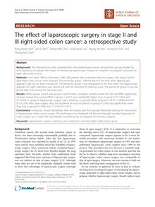 The effect of laparoscopic surgery in stage II and III right-sided colon cancer: a retrospective study