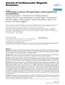 CMR findings in patients with hypertrophic cardiomyopathy and atrial fibrillation