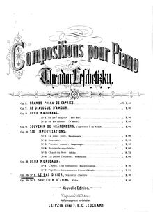 Partition No.1 - Le Bal d hier, Mazurka-Reverie, 2 Piano pièces, Op.35