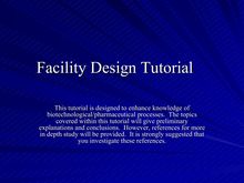 Facility Design Tutorial