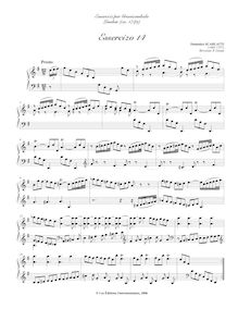 Partition Esserciso 14, Essercizi per Gravicembalo, Lessons for Harpsichord