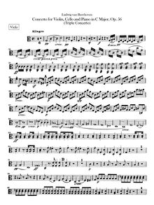 Partition altos, Concerto pour violon, violoncelle et Piano, Triple Concerto