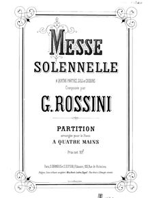 Partition complète, Petite messe solennelle, Rossini, Gioacchino