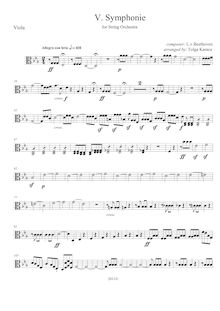 Partition altos, Symphony No.5, Op.67, C minor, Beethoven, Ludwig van