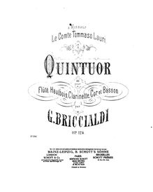 Partition hautbois, vent quintette No.1, Op.124, Briccialdi, Giulio