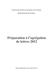 Guide de l agrégation - Département de Lettres - Université de Pau ...
