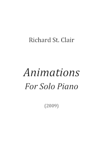 Partition complète, Animations pour Solo Piano, St. Clair, Richard