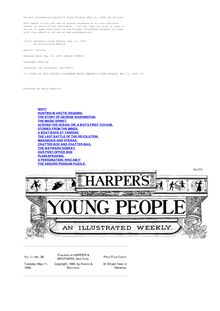 Harper s Young People, May 11, 1880 - An Illustrated Weekly