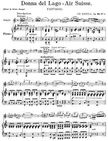 Partition , Donna del Lago, Le mélodiste, 12 Easy Fantasies for Violin and Piano
