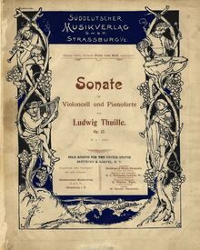 Partition Cover Page (color), violoncelle Sonata, Sonate für Violoncell und Pianoforte, Op.22