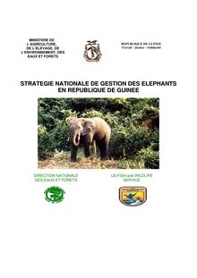 Stratégie nationale de gestion des éléphants en république de guinée