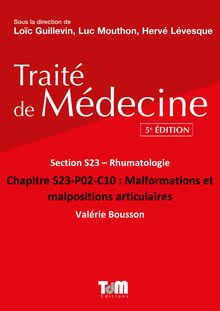 Malformations et malpositions articulaires