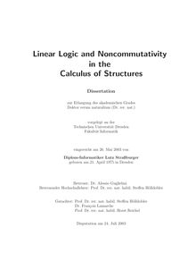 Linear Logic and Noncommutativity in the