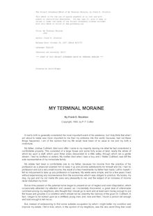 My Terminal Moraine - 1892