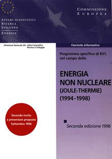Programma specifico di RST, nel campo dell energia non nucleare (Joule-Thermie) (1994-1998)