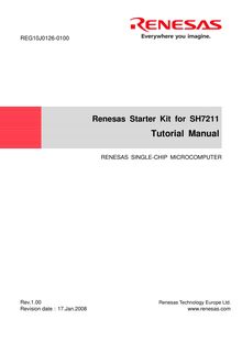 Renesas Starter Kit for SH7211 Tutorial Manual