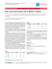 Folic acid and cancer risk in BRCA1 carriers