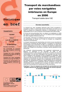 Transport de marchandises par voies navigables intérieures en Europe en 2006.