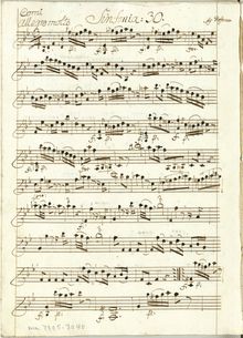Partition parties, Sinfonia en B-flat major, B-flat major, Hofmann, Leopold