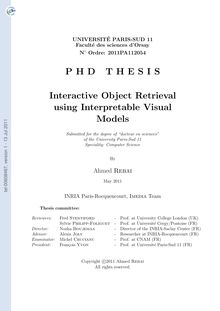 Recherche Interactive d Objets à l Aide de Modèles Visuels Interprétables, Interactive Object Retrieval using Interpretable Visual Models