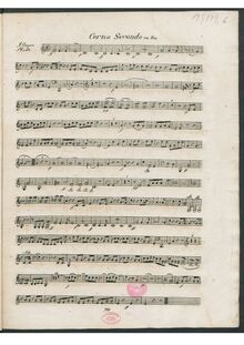 Partition cor 2 (en E♭), Harmonie, Partita; Octet-Partita, E♭ major