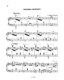 Partition complète, Mazurka-Impromptu, B♭ minor, Egghard, Jules