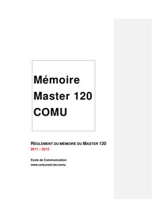 Mémoire Master 120 COMU