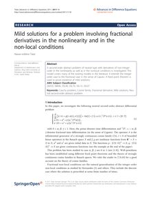 Mild solutions for a problem involving fractional derivatives in the nonlinearity and in the non-local conditions