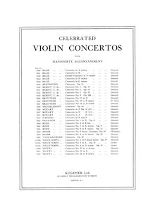 Partition complète, aussi Piano , partie (monochrome), violon Concerto