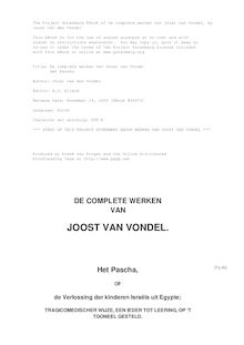De complete werken van Joost van Vondel - Het Pascha