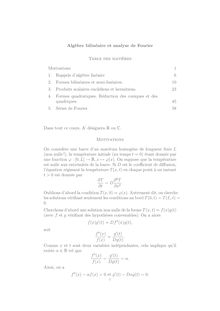 Algebre bilineaire et analyse de Fourier