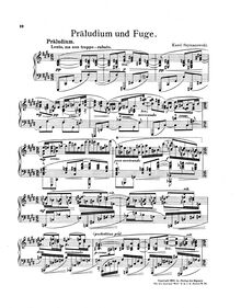 Partition complète, Prelude et Fugue en C sharp minor, Szymanowski, Karol