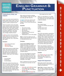 English Grammar And Punctuation (Speedy Study Guides)