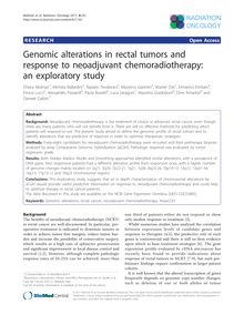Genomic alterations in rectal tumors and response to neoadjuvant chemoradiotherapy: an exploratory study