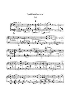 Partition complète (, Ausgabe), Davidsbündlertänze Op.6 par Robert Schumann