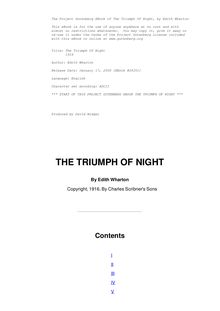 The Triumph Of Night - 1916
