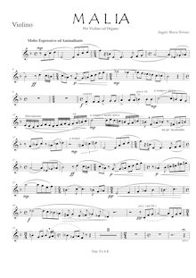 Partition de violon, Malia, Trovato, Angelo Maria